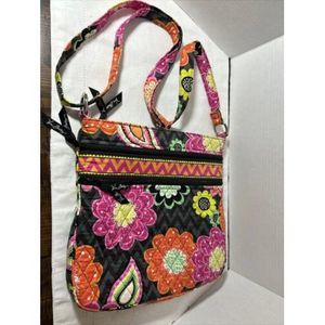 Vera Bradley  Shoulder Bag Women Neon Floral Handbag Purse 11"T x 11"W‎ x 2"D